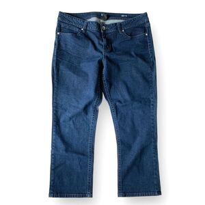 a.n.a. Cropped Jean 32/14 Flex Comfort Cotton Blend Medium Dark Wash Women's 14